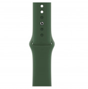 Apple Watch Clover Sport Band Stainless Steel Pin - оригинална силиконова каишка за Apple Watch 38мм, 40мм, 41мм (зелен) (разопакован продукт) 2