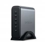 Satechi 200W USB-C PD 6 Port GaN Charger - захранване за ел. мрежа с технология за бързо зареждане и 6xUSB-C PD изхода (сив)