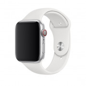 Apple Watch Sport Band - оригинална силиконова каишка за Apple Watch 38мм, 40мм, 41мм (бял) (разопакован продукт)