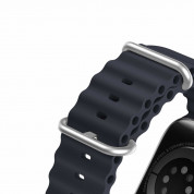 Dux Ducis Silicone Bracelet Strap (OceanWave Version) - силиконова каишка за Apple Watch 38мм, 40мм, 41мм (тъмносив) 3