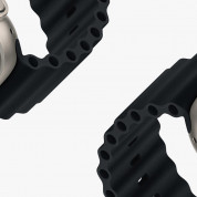 Dux Ducis Silicone Bracelet Strap (OceanWave Version) - силиконова каишка за Apple Watch 38мм, 40мм, 41мм (тъмносив) 4