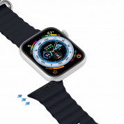 Dux Ducis Silicone Bracelet Strap (OceanWave Version) - силиконова каишка за Apple Watch 38мм, 40мм, 41мм (тъмносив) 2