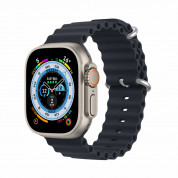 Dux Ducis Silicone Bracelet Strap (OceanWave Version) - силиконова каишка за Apple Watch 38мм, 40мм, 41мм (тъмносив)