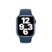 Apple Watch Abyss Blue Sport Band - оригинална силиконова каишка за Apple Watch 42мм, 44мм, 45мм, Ultra 49мм (син) (reconditioned) 2
