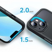 Tech-Protect MagMat MagSafe Case - хибриден удароустойчив кейс с MagSafe за iPhone 14 (син-мат) 2