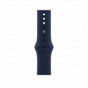 Apple Watch Deep Navy Sport Band Stainless Steel Pin - оригинална силиконова каишка за Apple Watch 38мм, 40мм, 41мм (тъмносин) (ритейл опаковка) 2