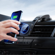 ESR HaloLock Dashboard MagSafe Magnetic Wireless Charger - поставка за таблото на кола с безжично зареждане за iPhone с Magsafe (черен) 2
