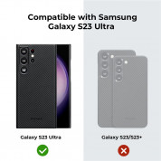 Pitaka MagEZ 3 600D Aramid Fiber MagSafe Case for Samsung Galaxy S23 Ultra (black-grey) 2