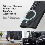 Pitaka MagEZ 3 600D Aramid Fiber MagSafe Case for Samsung Galaxy S23 Ultra (black-grey) 7