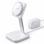 ESR HaloLock 2-in-1 CryoBoost Magnetic MagSafe Wireless Charger (white)