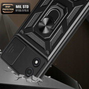 Tech-Protect CamShield Pro Hard Case - хибриден удароустойчив кейс с пръстен против изпускане за Motorola Moto E13 (черен) 3