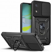 Tech-Protect CamShield Pro Hard Case - хибриден удароустойчив кейс с пръстен против изпускане за Motorola Moto E13 (черен)