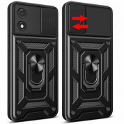 Tech-Protect CamShield Pro Hard Case - хибриден удароустойчив кейс с пръстен против изпускане за Motorola Moto E13 (черен) 1