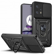 Tech-Protect CamShield Pro Hard Case - хибриден удароустойчив кейс с пръстен против изпускане за Motorola Moto G13, Moto G23 (черен)
