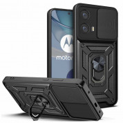 Tech-Protect CamShield Pro Hard Case - хибриден удароустойчив кейс с пръстен против изпускане за Motorola Moto G53 5G (черен)