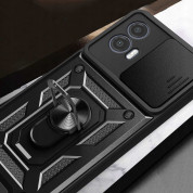 Tech-Protect CamShield Pro Hard Case - хибриден удароустойчив кейс с пръстен против изпускане за Motorola Moto G53 5G (черен) 2
