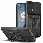 Tech-Protect CamShield Pro Hard Case - хибриден удароустойчив кейс с пръстен против изпускане за Motorola Moto G73 5G (черен)