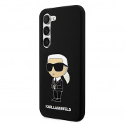 Karl Lagerfeld Liquid Silicone Ikonik NFT Case - дизайнерски силиконов кейс за Samsung Galaxy S23 (черен)