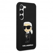 Karl Lagerfeld Liquid Silicone Ikonik NFT Case - дизайнерски силиконов кейс за Samsung Galaxy S23 (черен) 2