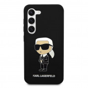 Karl Lagerfeld Liquid Silicone Ikonik NFT Case - дизайнерски силиконов кейс за Samsung Galaxy S23 (черен) 1