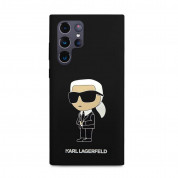Karl Lagerfeld Liquid Silicone Ikonik NFT Case - дизайнерски силиконов кейс за Samsung Galaxy S23 Ultra (черен) 1