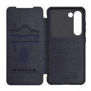 Nillkin Qin Book Pro Leather Flip Case - кожен калъф, тип портфейл за Samsung Galaxy S23 (черен) 4