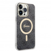 Guess 4G Printed Stripe MagSafe Case With MagSafe Wireless Charger Set for iPhone 14 Pro Max (black) 2