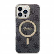 Guess 4G Printed Stripe MagSafe Case With MagSafe Wireless Charger Set for iPhone 14 Pro Max (black) 3