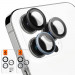 Spigen Optik Pro tR Ez Fit Lens Protector Zero One - 2 комплекта предпазни стъклени лещи за камерата на iPhone 15 Pro, iPhone 15 Pro Max, iPhone 14 Pro, iPhone 14 Pro Max (черен-сив) 2