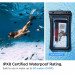 Spigen Aqua Shield A610 Universal Waterproof Floating Case IPX8 2 Pack - 2 броя универсални водоустойчиви калъфи за смартфони до 6.9 инча (черен) 8