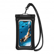 Spigen Aqua Shield A610 Universal Waterproof Floating Case IPX8 - универсален водоустойчив калъф за смартфони до 6.9 инча (черен)