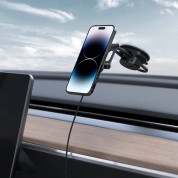 Spigen OneTap 3 Pro MagSafe Dashboard Car Charger Mount 10W - поставка за таблото или стъклото на кола с безжично зареждане за iPhone с Magsafe (черен) 9