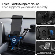 Spigen OneTap 3 Universal Dashboard Car Mount - поставка за таблото или стъклото на кола за смартфони с дисплей от 4 до 8 инча (черен) 6