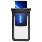 Spigen Aqua Shield A601 Universal Waterproof Case IPX8 2 Pack - 2 броя универсални водоустойчиви калъфи за смартфони до 7 инча (черен) 2