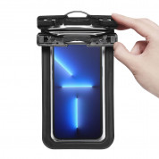 Spigen Aqua Shield A601 Universal Waterproof Case IPX8 2 Pack - 2 броя универсални водоустойчиви калъфи за смартфони до 7 инча (черен) 3