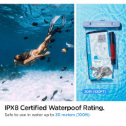 Spigen Aqua Shield A601 Universal Waterproof Case IPX8 2 Pack - 2 броя универсални водоустойчиви калъфи за смартфони до 7 инча (светлосин) 10