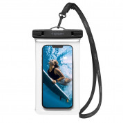 Spigen Aqua Shield A601 Universal Waterproof Case IPX8 - универсален водоустойчив калъф за смартфони до 7 инча (прозрачен)