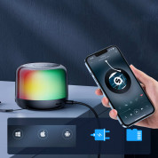 Joyroom Bluetooth Speaker JR-ML03 - безжичен блутут спийкър с LED визуализация за мобилни устройства (черен) 3