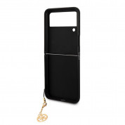 Guess 4G Charms Collection Hard Case - дизайнерски кожен кейс за Samsung Galaxy Z Flip 4 (сив) 2