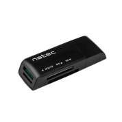 Natec All-in One Mini Card Reader USB-A 2.0 - четец за SD и microSD карти с USB 3.0 за компютри и лаптопи (черен) 1