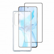 4smarts 360° Starter Set X-Pro UltraSonix Glass - тънък силиконов кейс и стъклено защитно покритие за дисплея на Samsung Galaxy S23 (прозрачен)