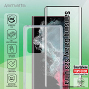 4smarts 360° Starter Set X-Pro UltraSonix Glass - тънък силиконов кейс и стъклено защитно покритие за дисплея на Samsung Galaxy S23 Ultra (прозрачен) 1