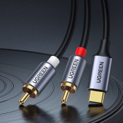 Ugreen USB-C Male to 2xRCA Male Cable - кабел USB-C мъжко към 2xRCA (чинча) мъжко за устройства с USB-C порт (150 см) (черен) 3