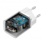Baseus Super Si USB-C PD Wall Charger 25W (CCSP020102) - захранване за ел. мрежа с USB-C изход с технология за бързо зареждане (бял) 5