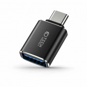 Tech-Protect Ultraboost USB-C to USB-A Adapter - адаптер от USB-C мъжко към USB-A женско за мобилни устройства с USB-C порт (черен)