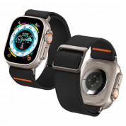 Spigen Lite Fit Ultra Watch Band - лека текстилна каишка за Apple Watch 42мм, 44мм, 45мм, Ultra 49мм (черен) 11