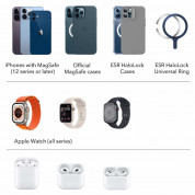 ESR HaloLock 3-in-1 Magnetic MagSafe Wireless Charger - тройна поставка (пад) за безжично зареждане за iPhone с Magsafe, Apple Watch, AirPods Pro и Qi съвместими устройства (бял) 8
