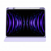 Baseus Minimalist Series Magnetic Protective Case - полиуретанов калъф с отделящ се кейс за iPad Pro 12.9 M2 (2022), iPad Pro 12.9 M1 (2021), iPad Pro 12.9 (2020) (лилав) 3
