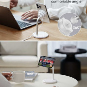 ESR Halolock Shift Magnetic MagSafe Wireless Charging Stand 15W - настолна поставка за безжично зареждане на iPhone с MagSafe (бял)	 8