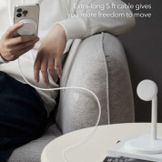 ESR Halolock Shift Magnetic MagSafe Wireless Charging Stand 15W - настолна поставка за безжично зареждане на iPhone с MagSafe (бял)	 9